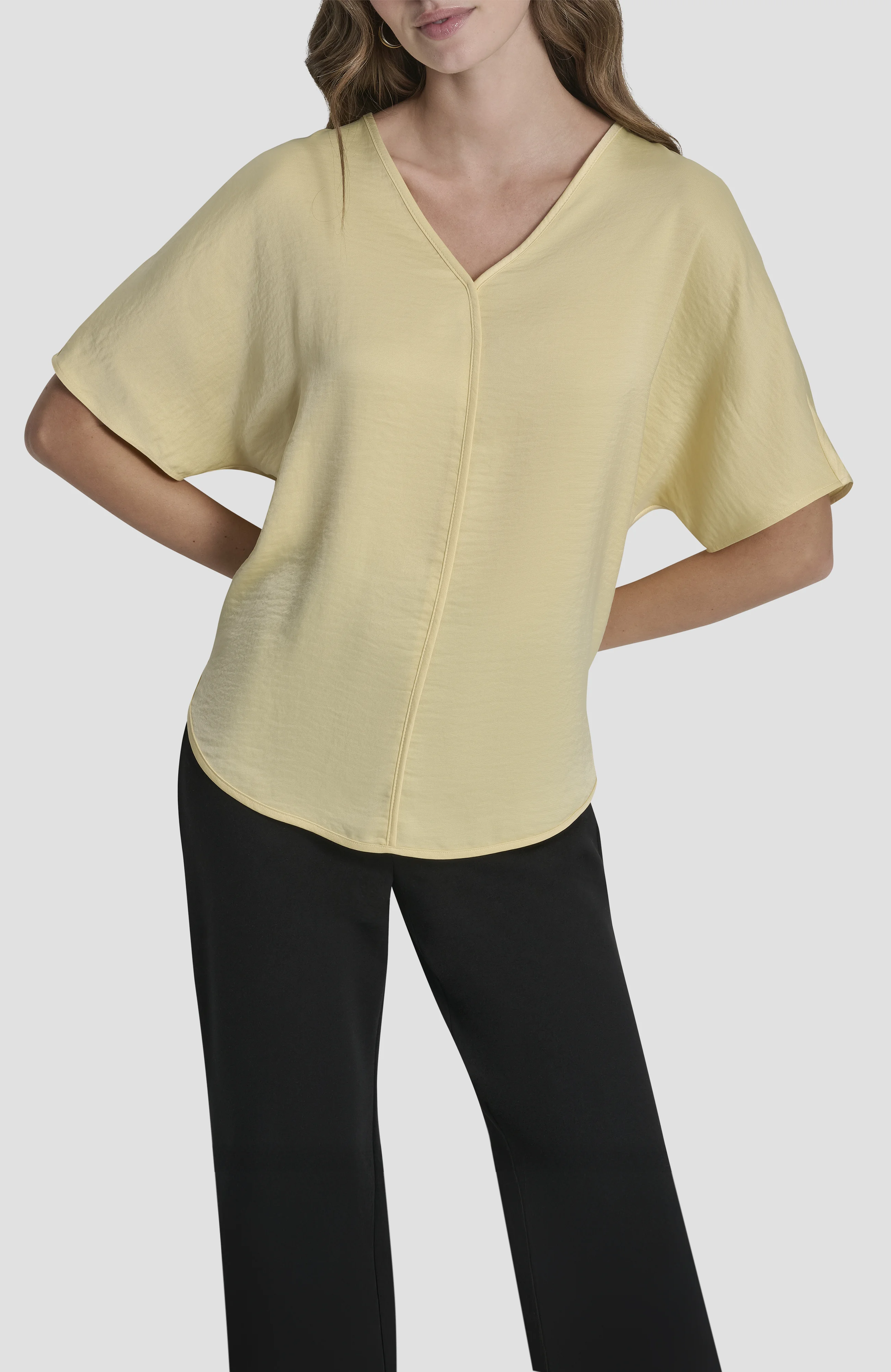 DKNY Áo Kiểu Nữ S/S Vneck Top