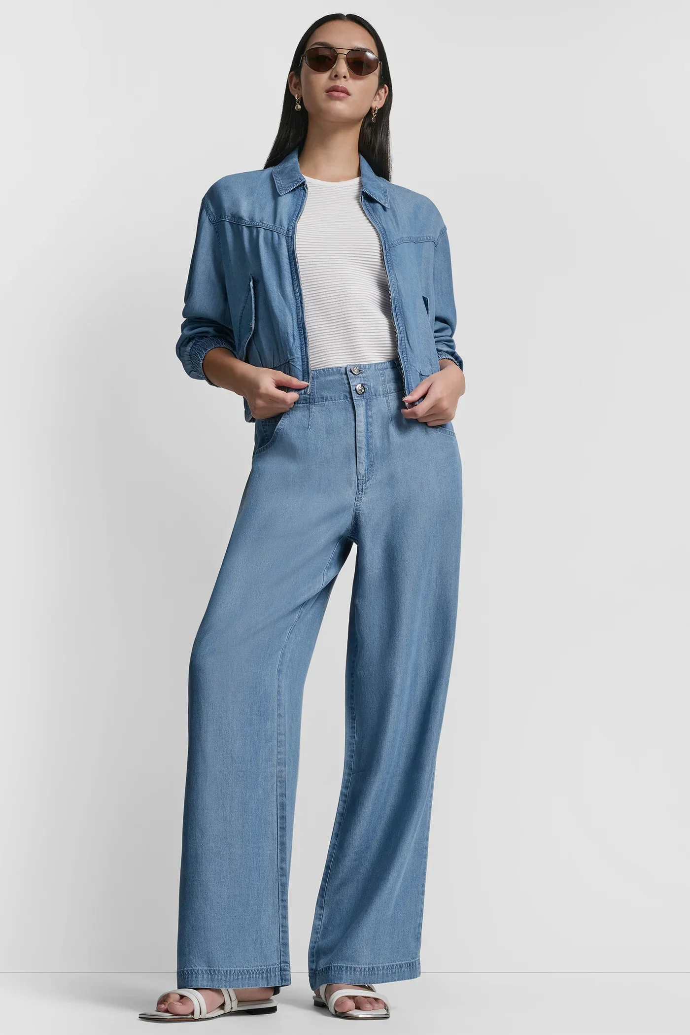 DKNY Quần Dài Nữ 5 Pocket Tencel Trouser