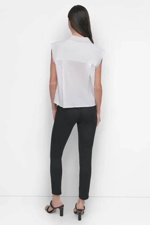 DKNY Áo Sơ Mi Nữ S/L Poplin Button Up Shirt