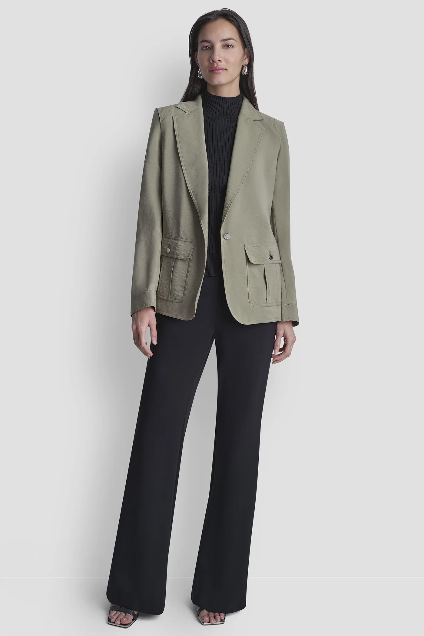 DKNY Áo Blazer Nữ L/S Sueded Fuji Blazer