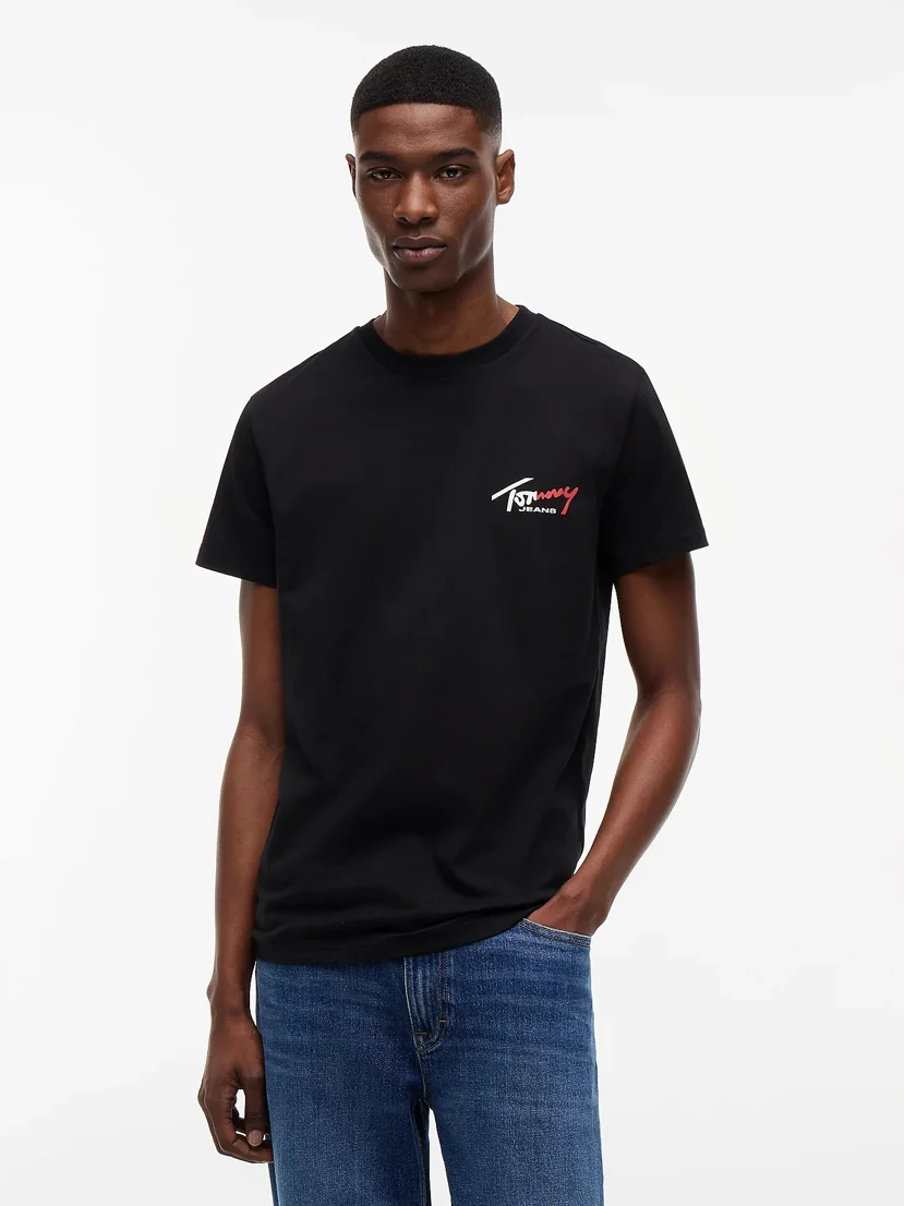 TOMMY JEANS Áo Thun Nam Tay Ngắn TJM Slim Sign Chest SS Tee Ext