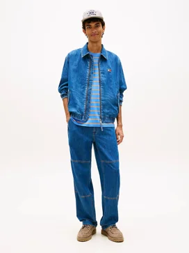 TOMMY JEANS Áo Khoác Nam Tay Dài TJM Chambray Harrington Jacket