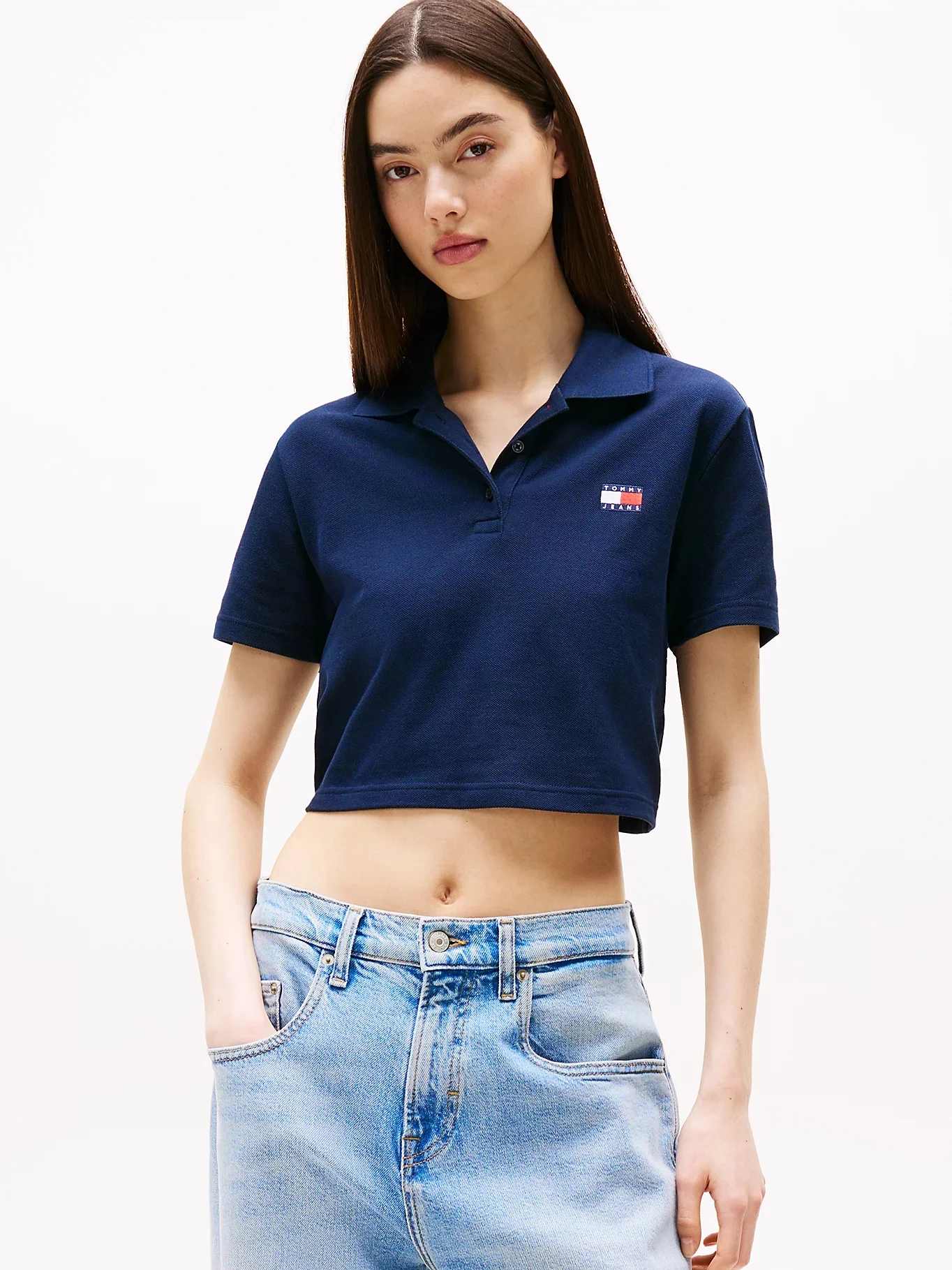 TOMMY JEANS Áo Polo Nữ Tay Ngắn TJW Crp Badge SS Polo