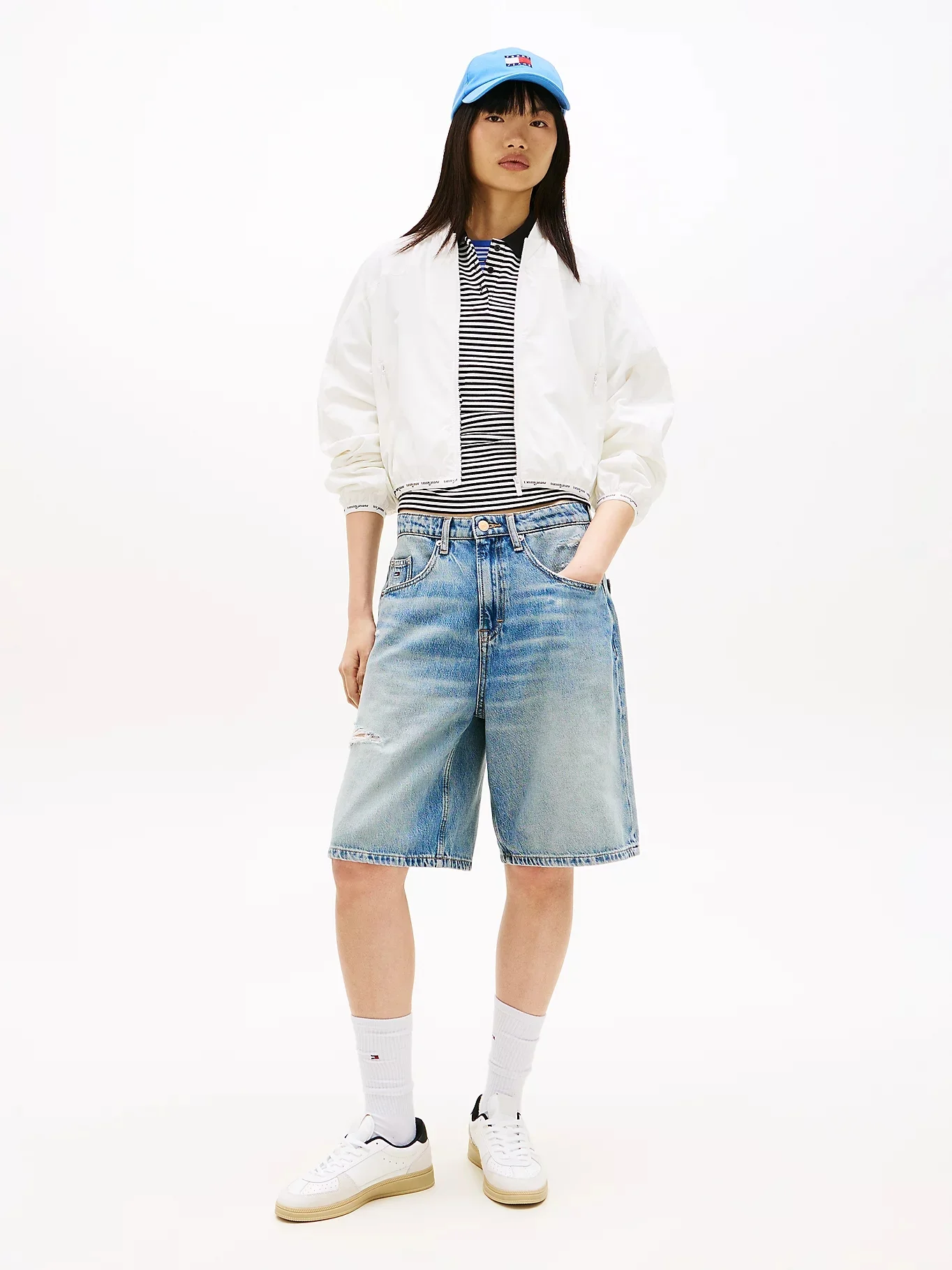 TOMMY JEANS Áo Khoác Nữ Tay Dài TJW Logo Binding Bomber