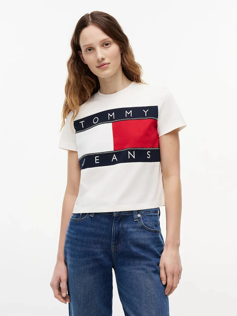 TOMMY JEANS Áo Thun Nữ Tay Ngắn TJW Reg Flag SS Tee Ext