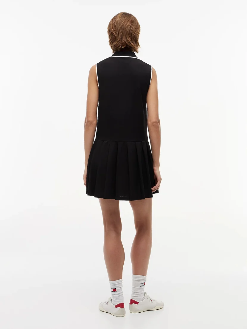 TOMMY JEANS Đầm Nữ TJW Badge Plted Sl Pique Dress s