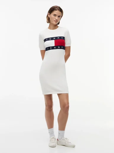 TOMMY JEANS Đầm Nữ TJW Flag SS Sweater Dress
