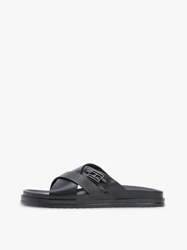 TOMMY HILFIGER Dép Nam Flag Hardware Lth Sandal