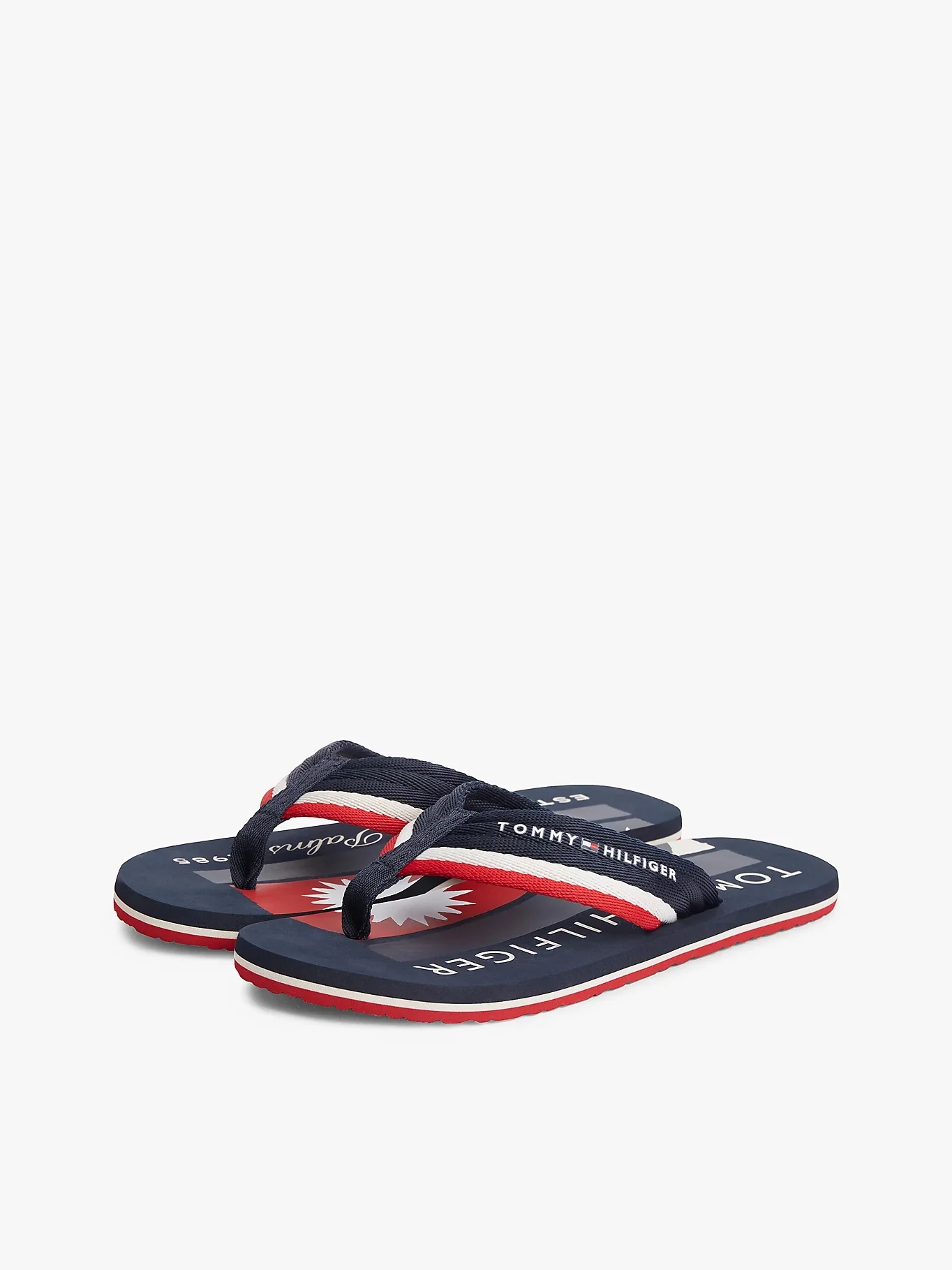 TOMMY HILFIGER Dép Nam Patch Print Hifiger Beach Sndl