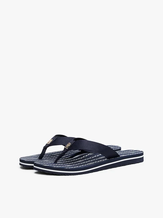 TOMMY HILFIGER Giày Nữ TH Chain Print Beach Sandal