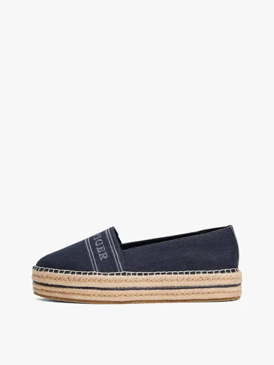 TOMMY HILFIGER Giày Nữ Denim Platform Espadrille