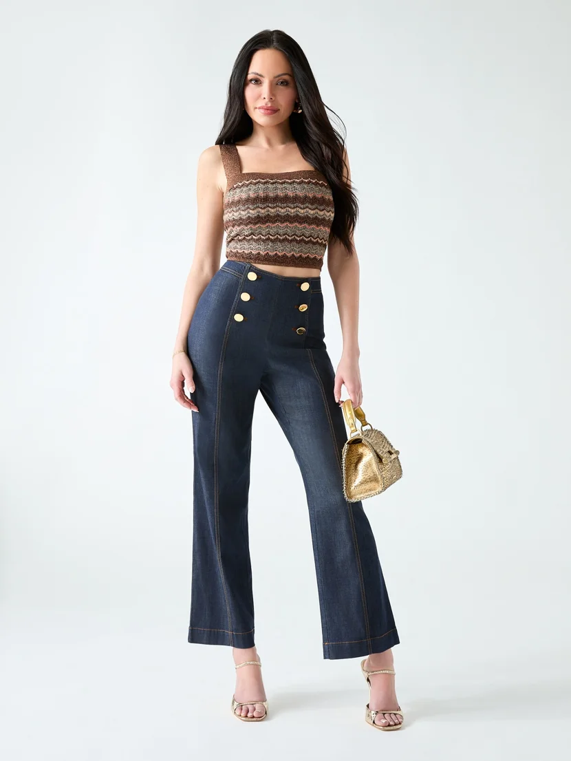 GUESS MARCIANO Quần Jeans Nữ - Katie Straight Buttoned Pants