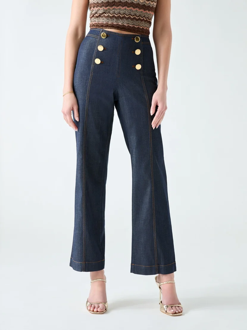 GUESS MARCIANO Quần Jeans Nữ - Katie Straight Buttoned Pants