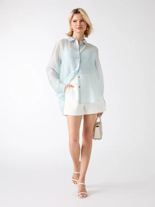 GUESS MARCIANO Áo Sơ Mi Kiểu Nữ - Tea Ls Straight Shirt