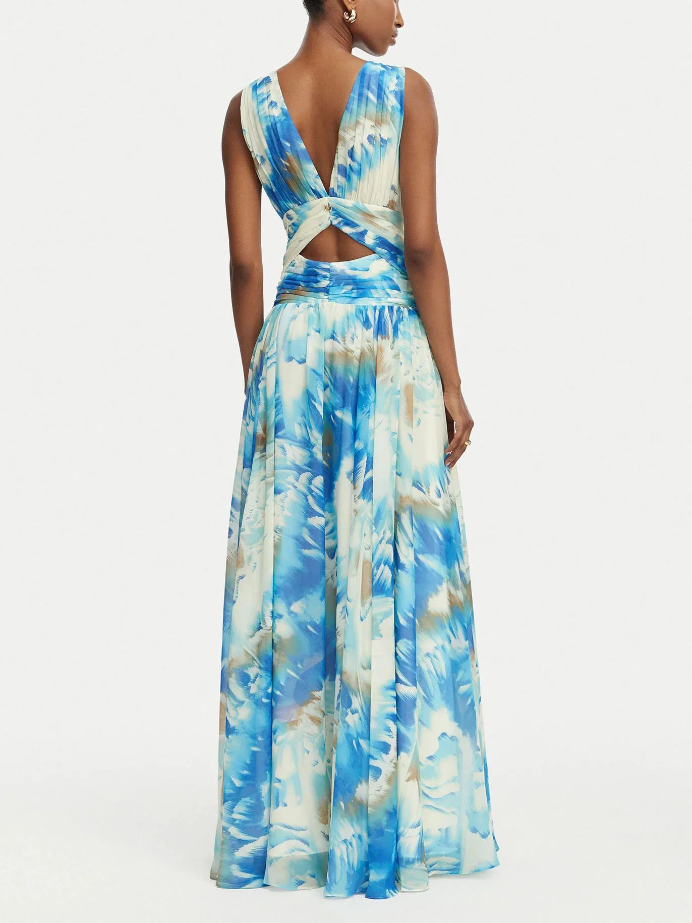 GUESS MARCIANO Đầm Nữ - Adela V Neck Long Dress