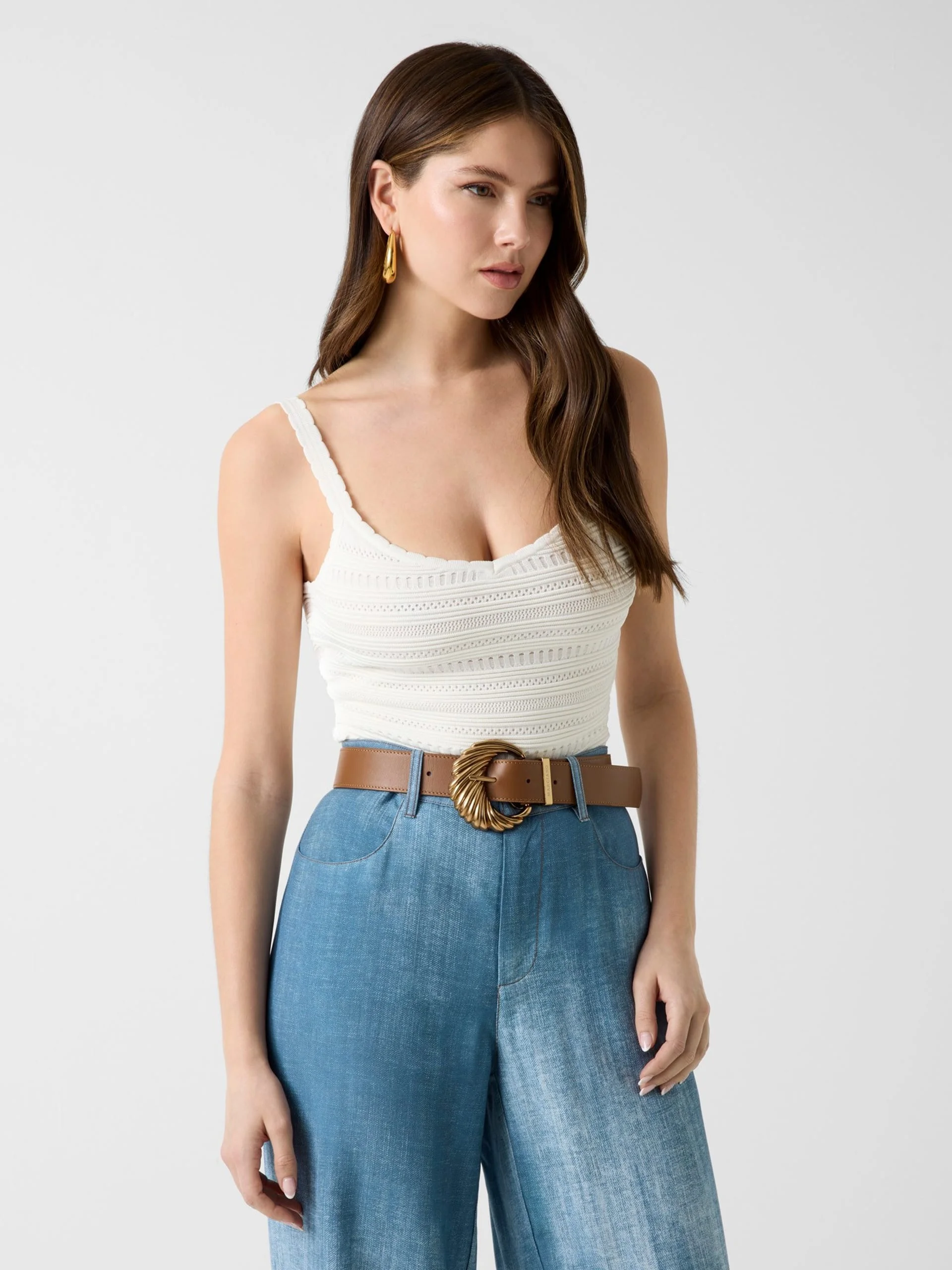 GUESS MARCIANO Áo Ba Lỗ Len Nữ - Carol Sl Swtr Top