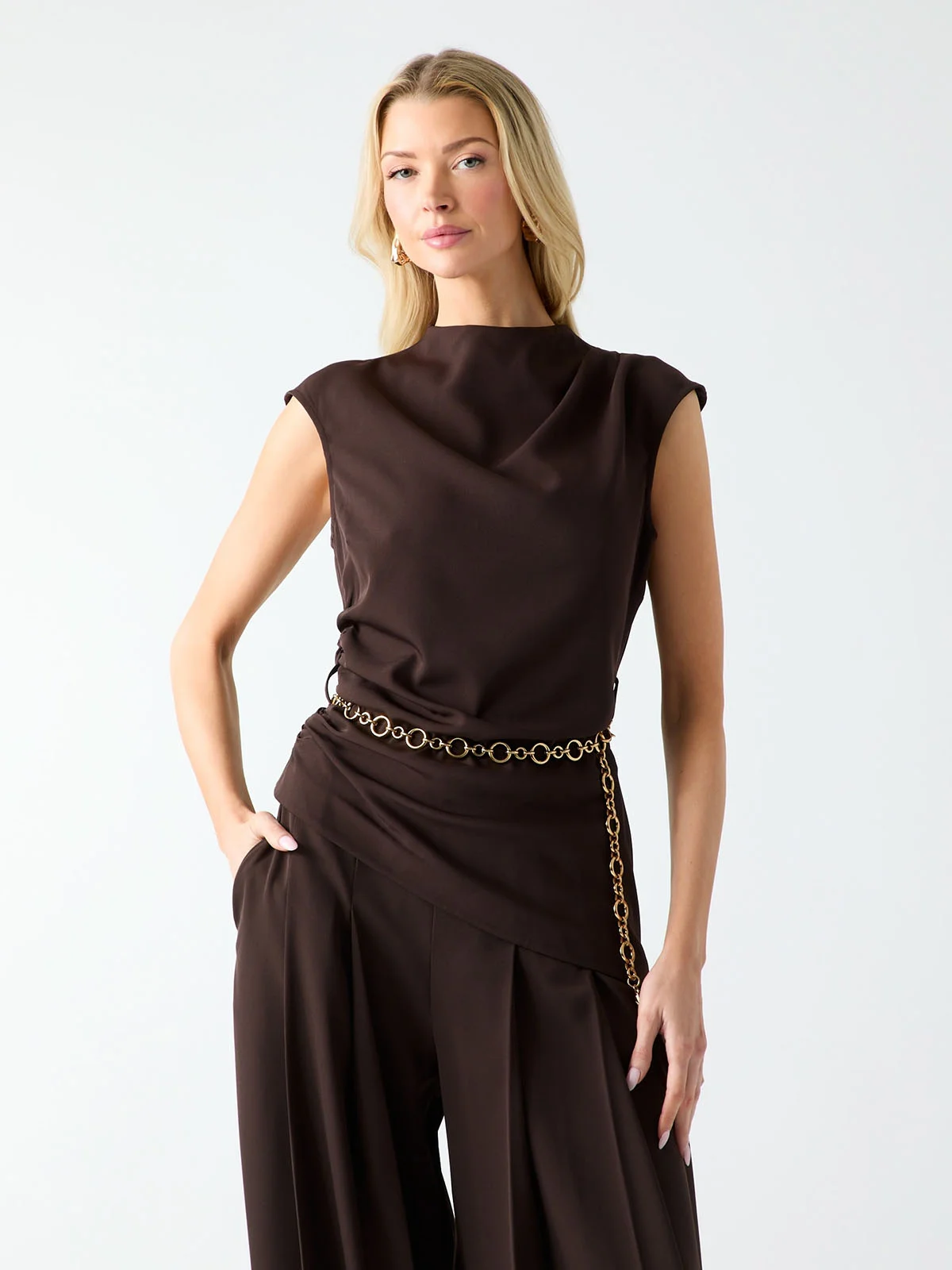 GUESS MARCIANO Áo Ba Lỗ Kiểu Nữ - Kamila Sleeveless Mock Neck To