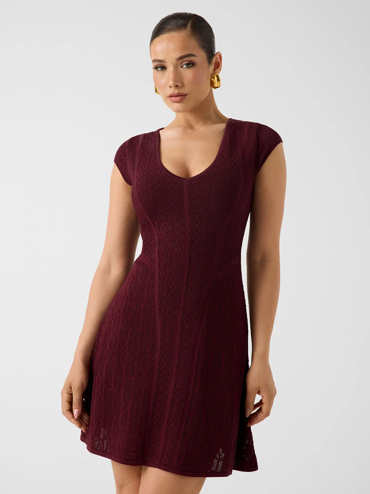 GUESS MARCIANO Đầm Nữ - Lajin V Neck Fit And Flare  Dr