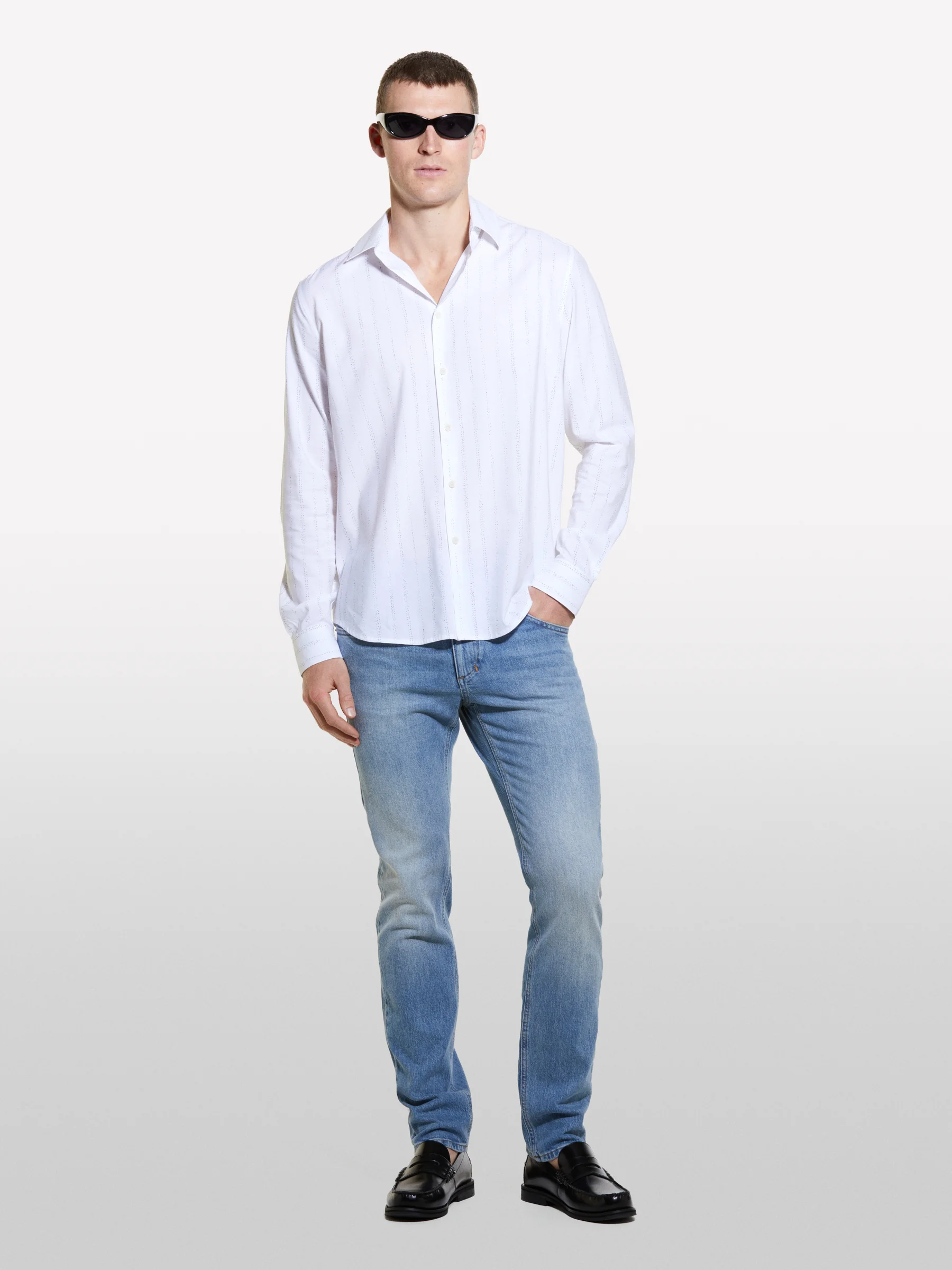 SISLEY Áo Sơ Mi Dài Tay Nam Men Shirt