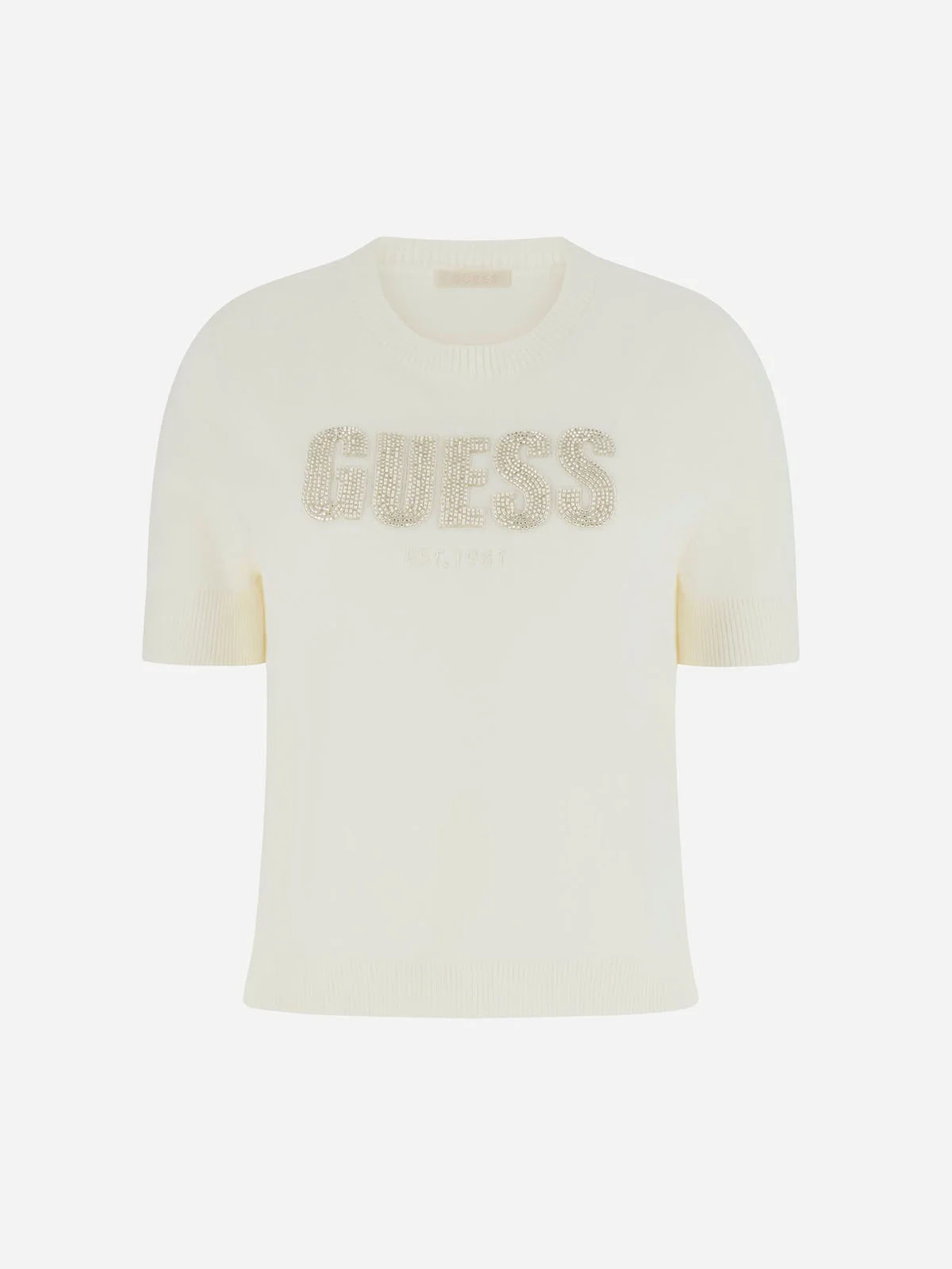 GUESS WOMAN Áo Len Nữ - Ss Cn Norah Logo Swtr
