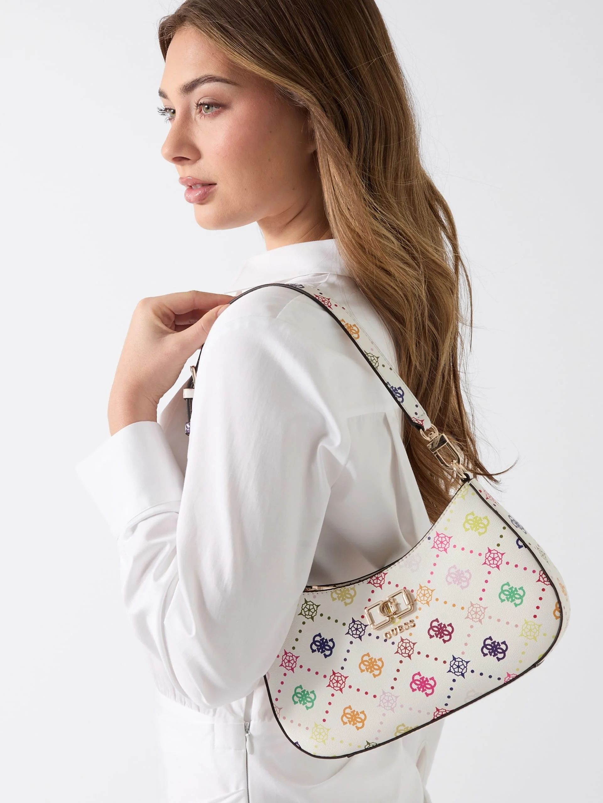 GUESS HANDBAG Túi Xách Nữ - Emelie Logo Top Zip Shldr Bag