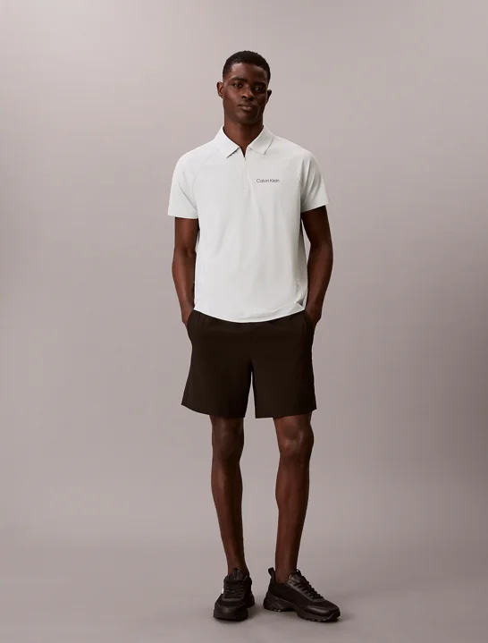 CK SPORT Áo Polo Thể Thao Nam Pique Zip Polo