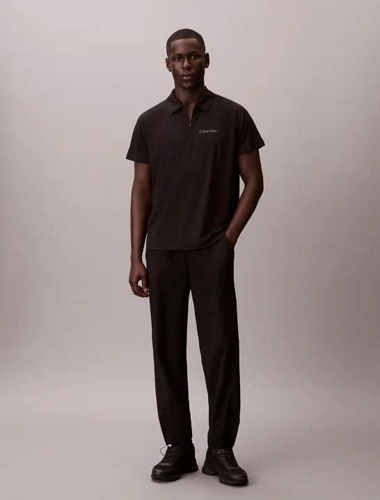 CK SPORT Áo Polo Thể Thao Nam Pique Zip Polo
