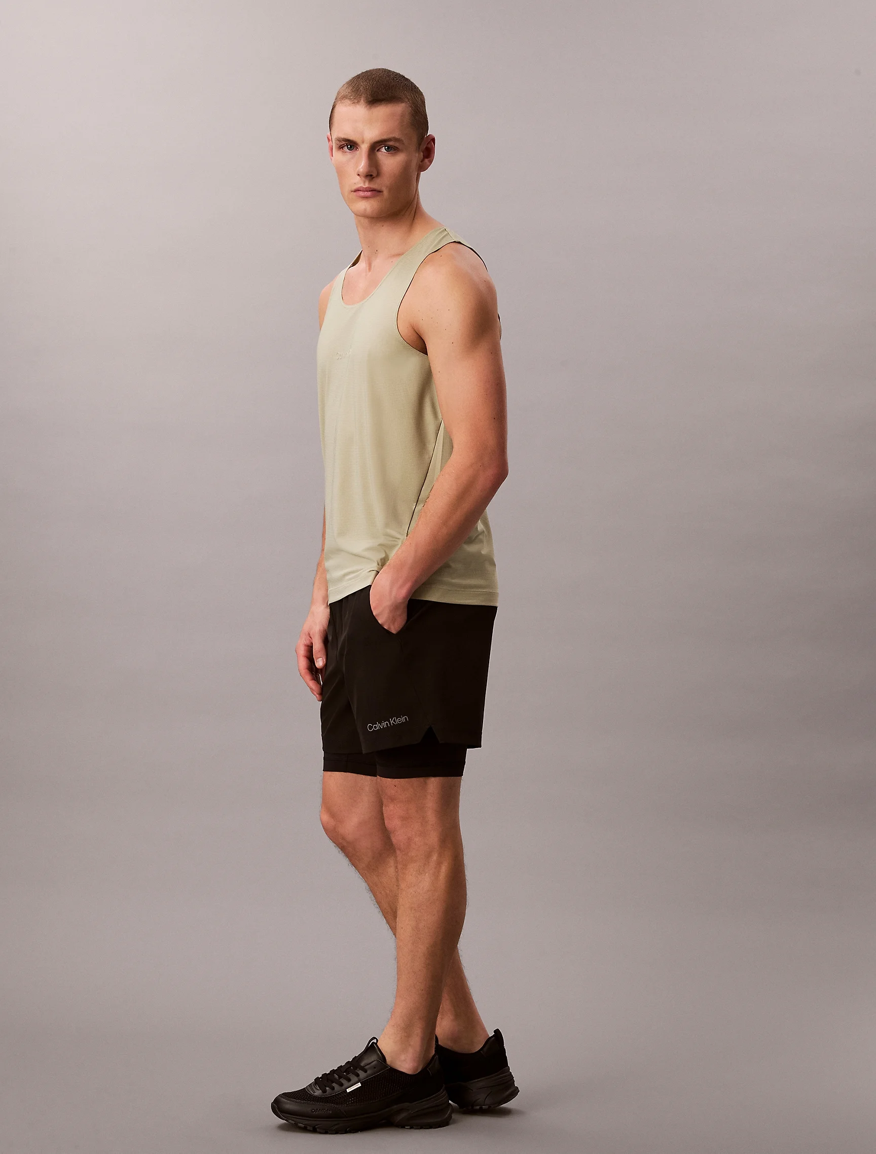 CK SPORT Quần Ngắn Thể Thao Nam Woven 2-In-1 Short