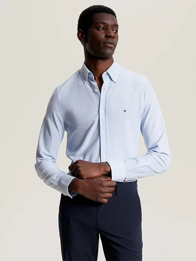TOMMY HILFIGER Áo Sơ Mi Nam Tay Dài 1985 Knit Stripe SF Shirt