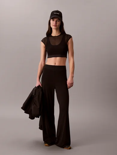 CK SPORT Áo Thun Thể Thao Nữ Icon Sport Sculpt Top
