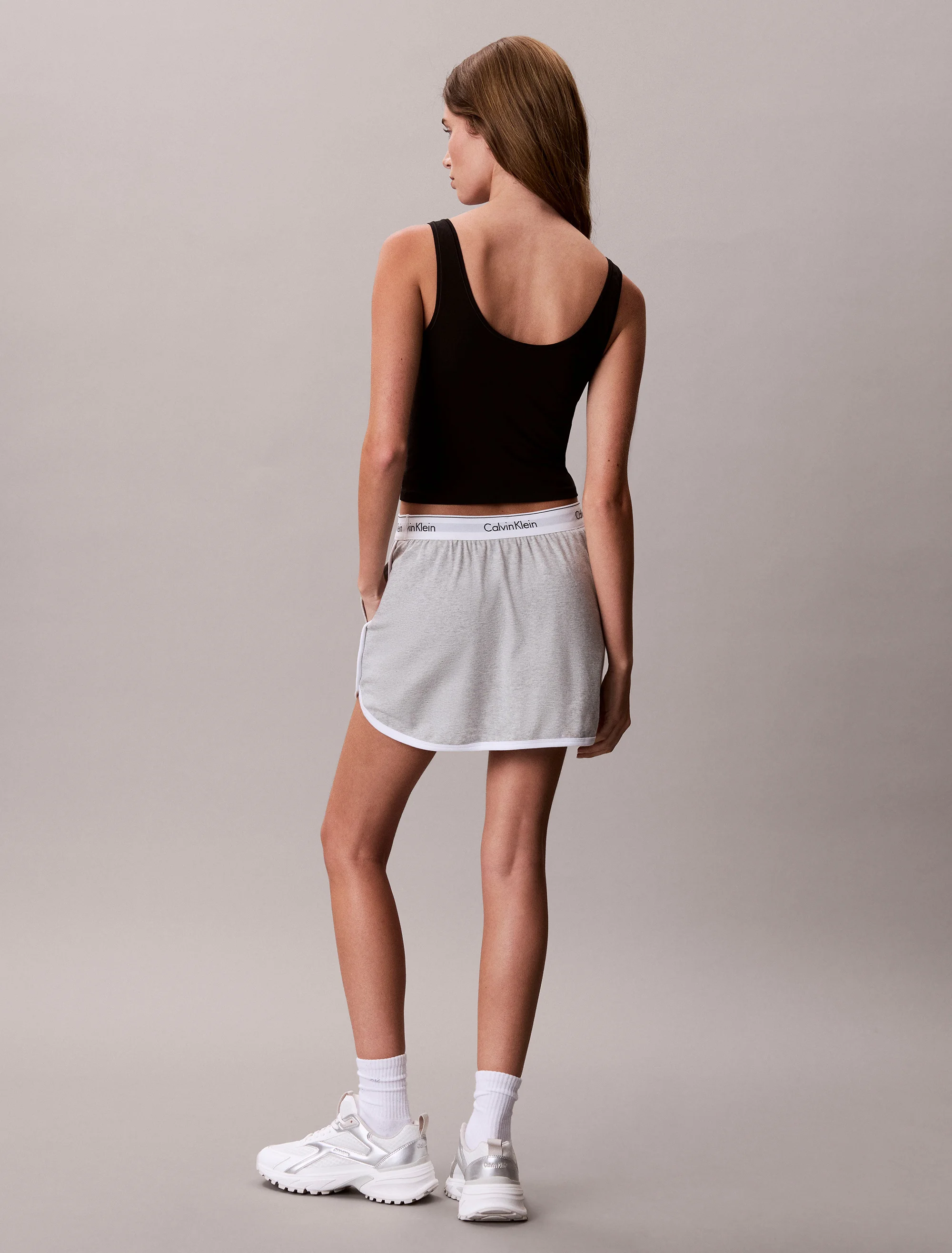 CK SPORT Chân Váy Thể Thao Nữ Cotton Skort With Edge Binding