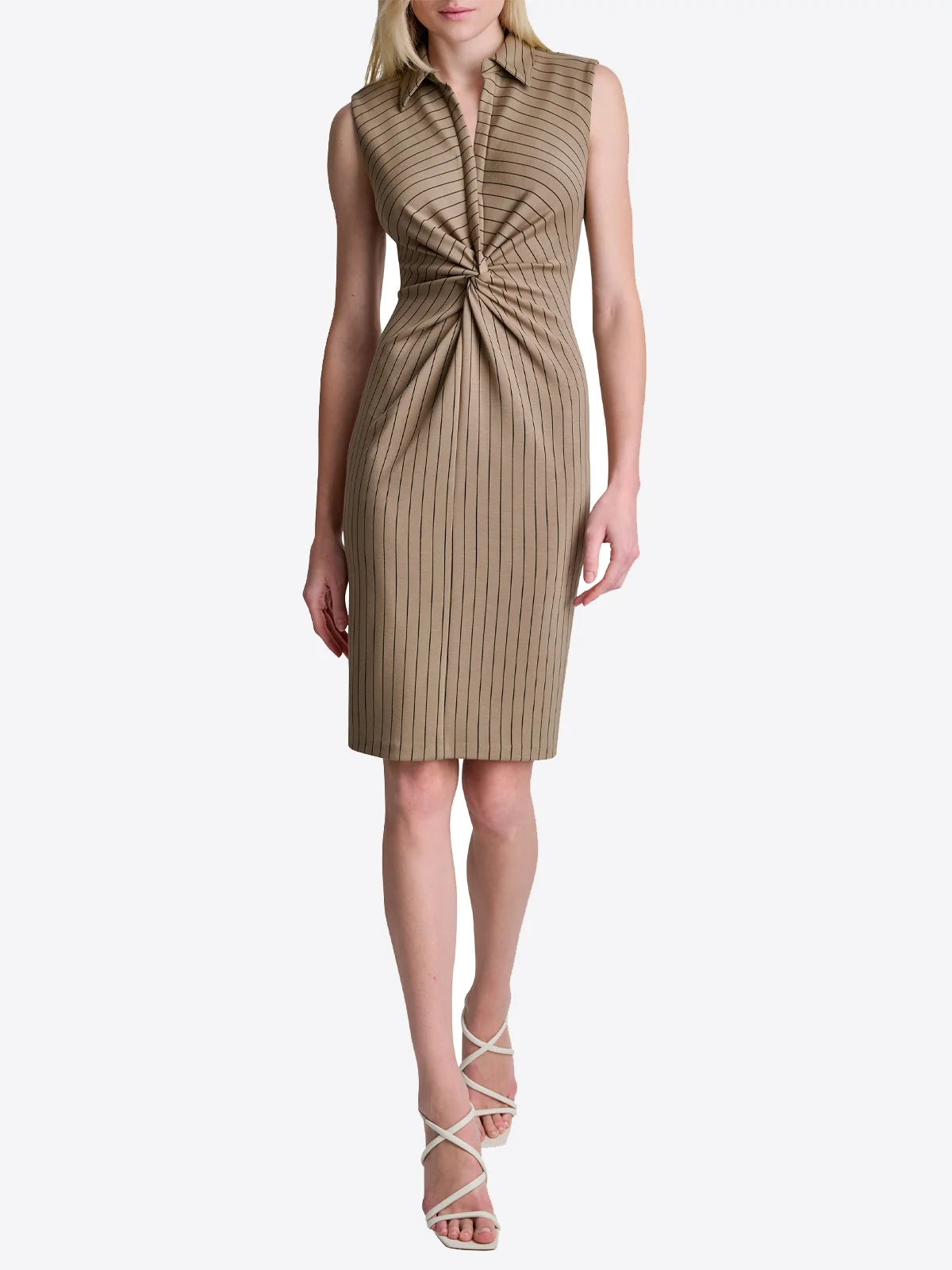DKNY Đầm Nữ Slvlss Midi With Knot Waist