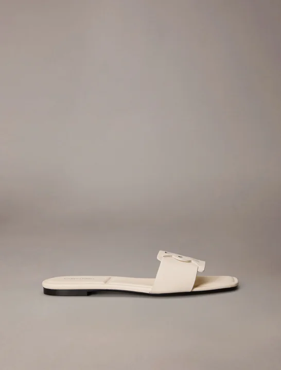 CK ACCESSORIES Dép Nữ Leather Square Toe Flat Sandals