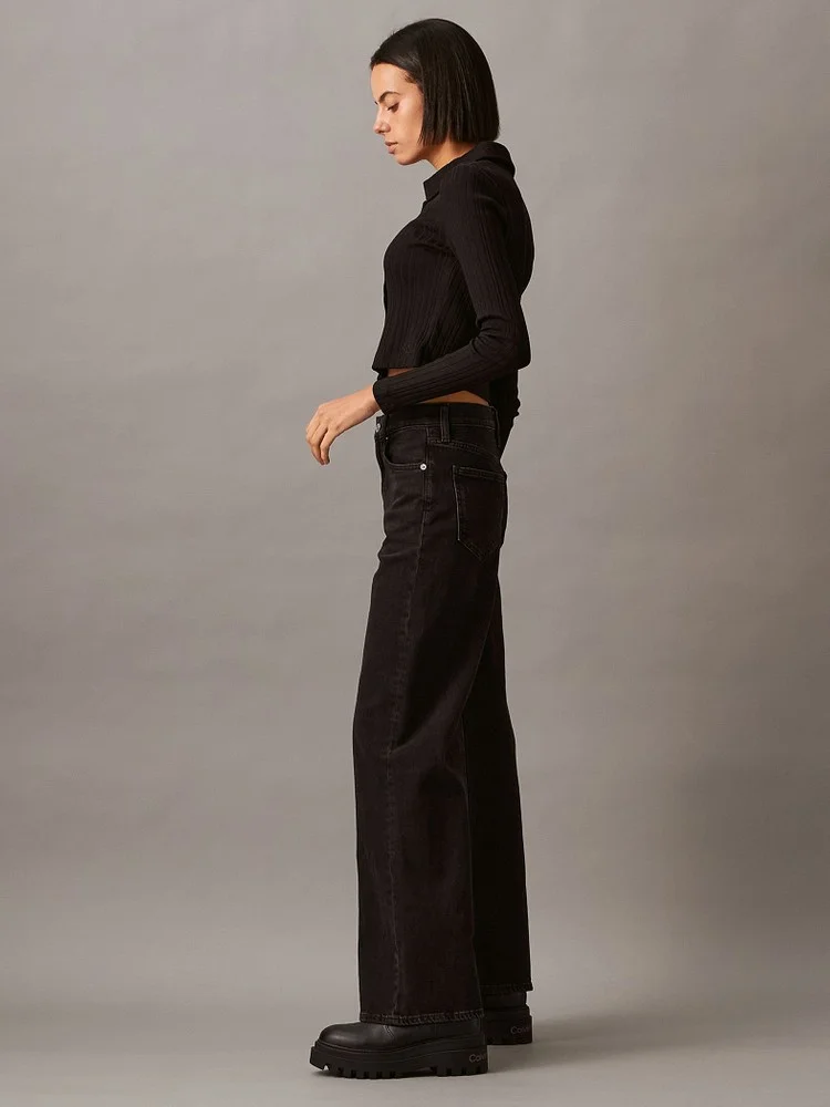 CK JEANS Quần Jeans Nữ Wide Leg Fit