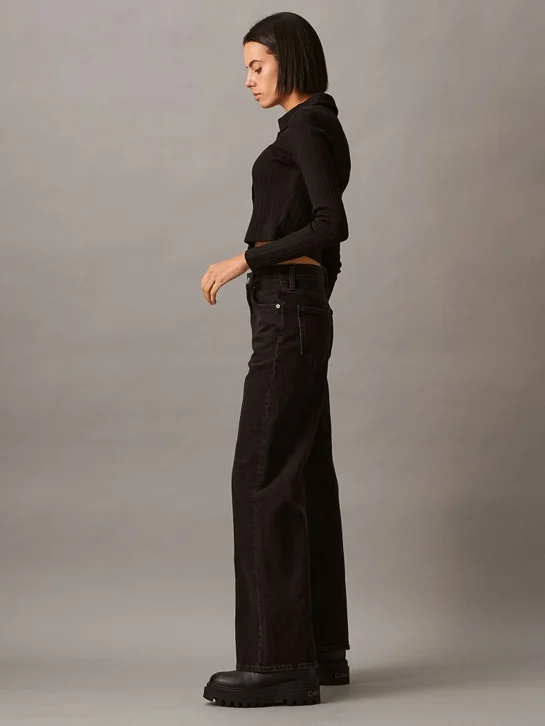 CK JEANS Quần Jeans Nữ Wide Leg Fit