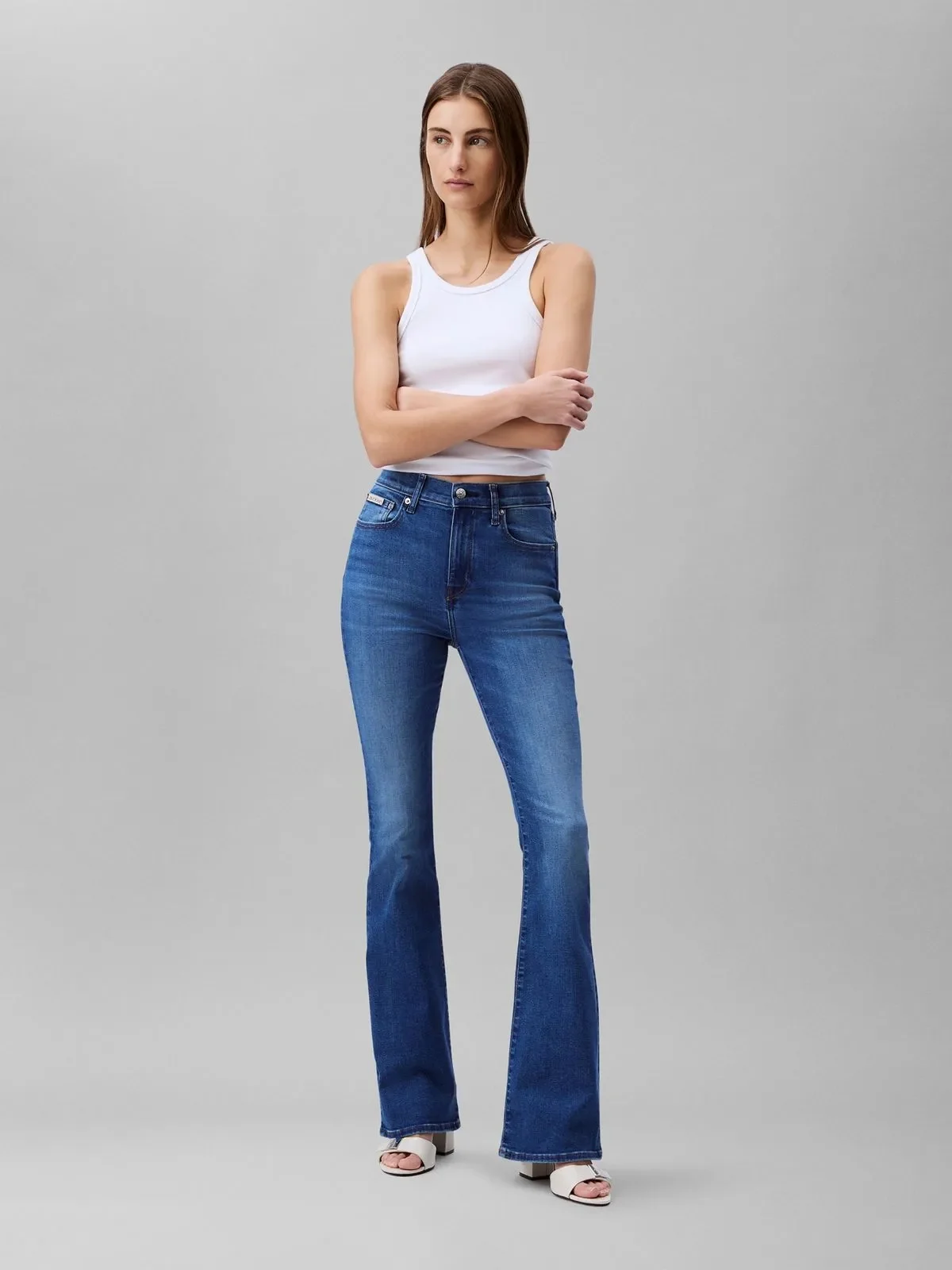 CK JEANS Quần Jeans Nữ Hr Flare Fit