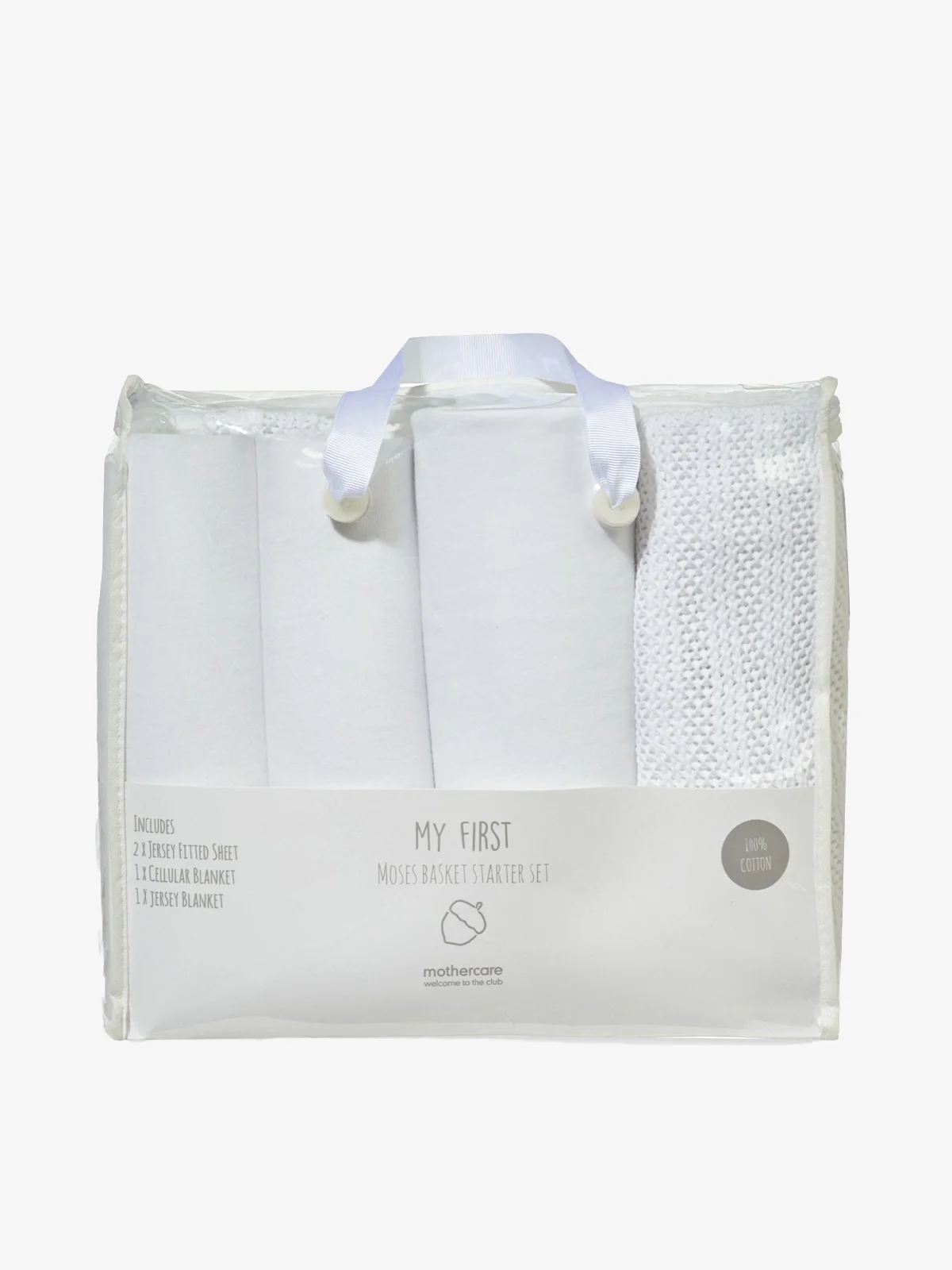 mothercare Set chăn ga cho giường cũi: 2 bọc nệm, 1 chăn lưới, 1 chăn ấm