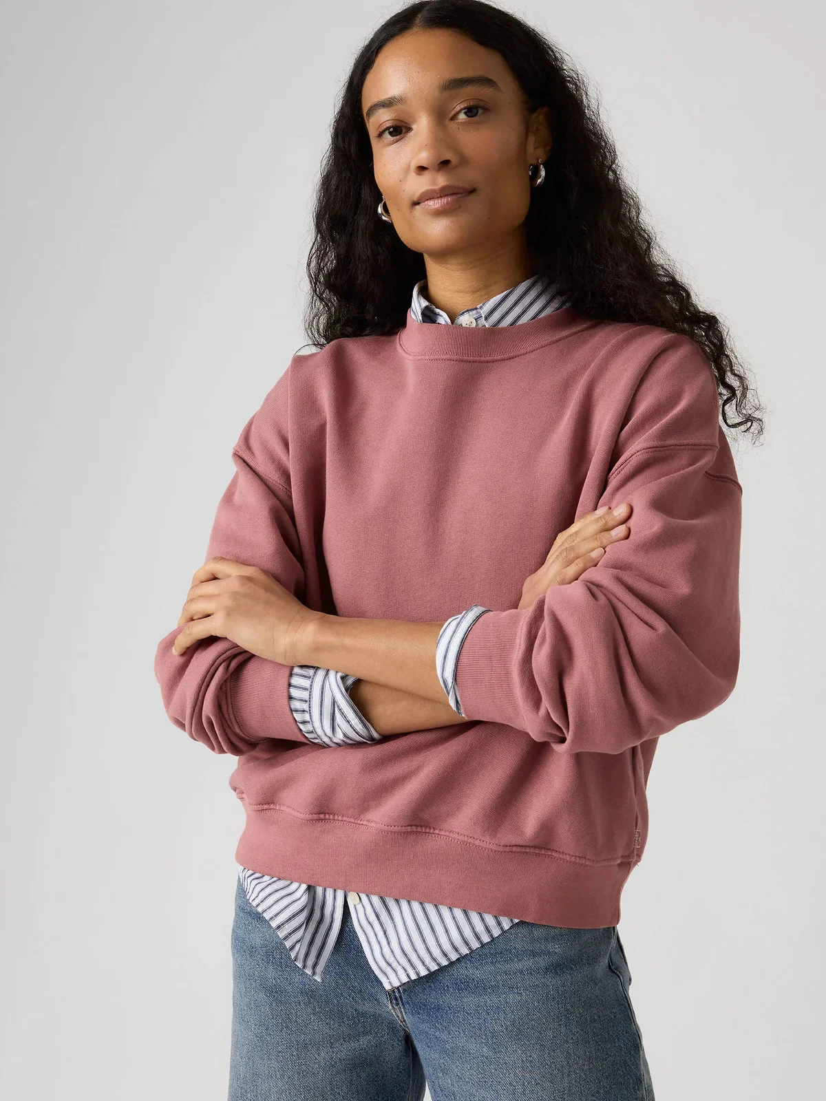LEVI'S Áo Nỉ Nữ Tay Dài - Relaxed Boxy French Terry