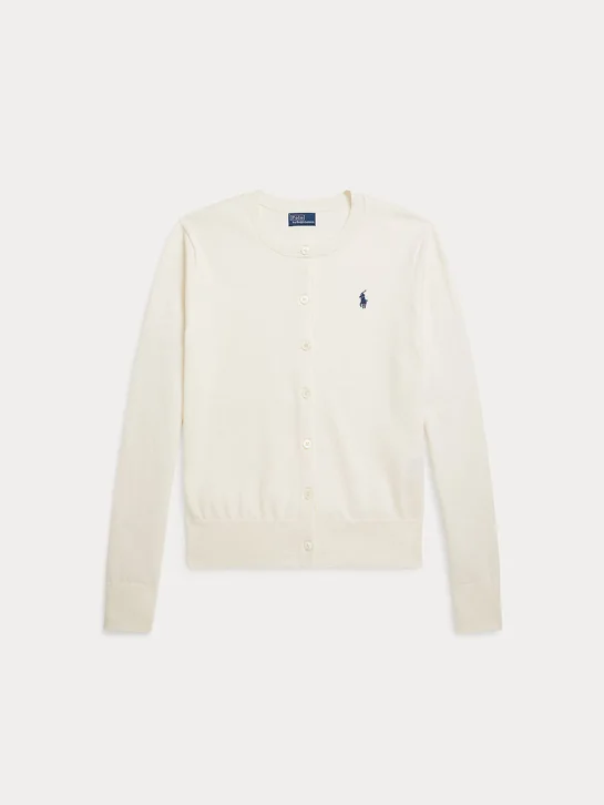 POLO RALPH LAUREN Áo Cardigan Nữ Tay Dài Stretch Cotton-Blend Crewneck Cardigan