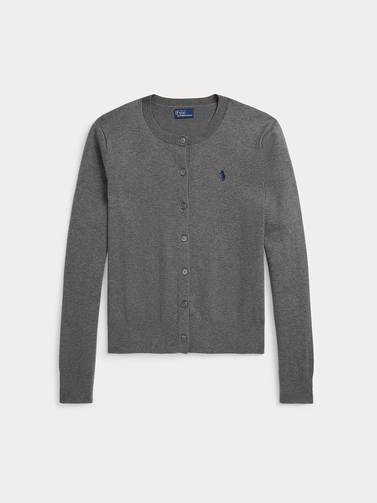 POLO RALPH LAUREN Áo Cardigan Nữ Tay Dài Stretch Cotton-Blend Crewneck Cardigan