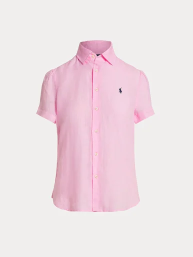 POLO RALPH LAUREN Áo Sơ Mi Nữ Tay Ngắn Linen Short-Sleeve Shirt
