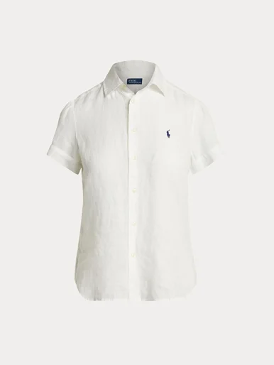 POLO RALPH LAUREN Áo Sơ Mi Nữ Tay Ngắn Linen Short-Sleeve Shirt