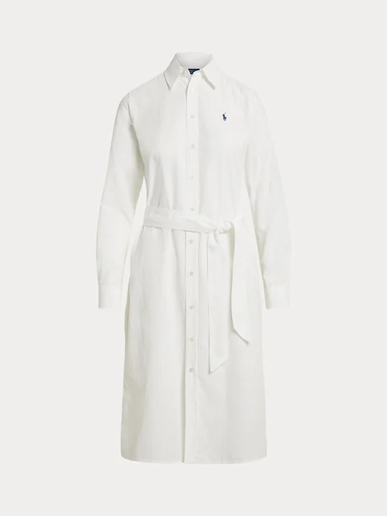 POLO RALPH LAUREN Đầm Nữ Cotton-Linen Belted Shirtdress