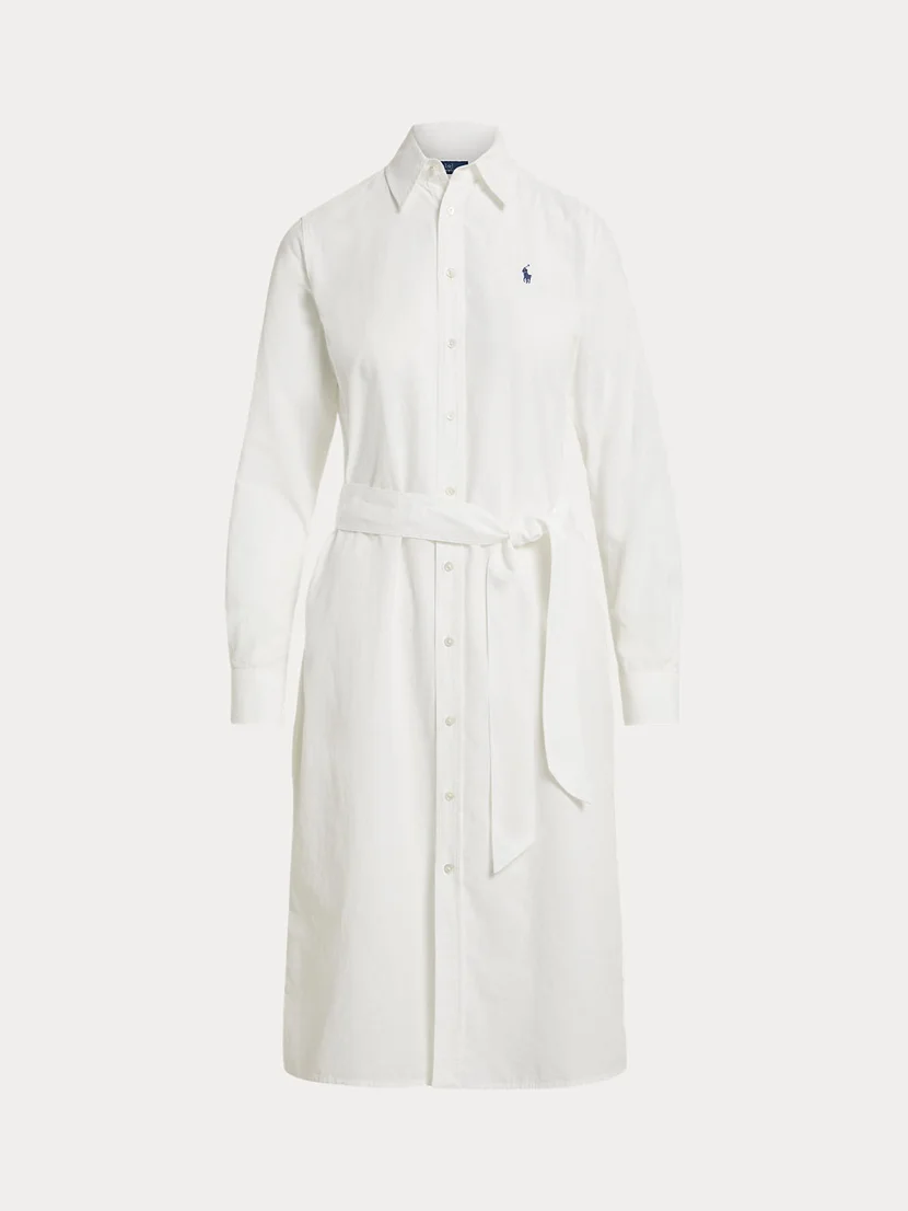 POLO RALPH LAUREN Đầm Nữ Cotton-Linen Belted Shirtdress