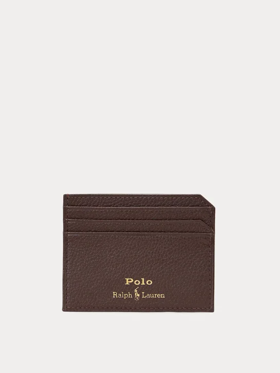 POLO RALPH LAUREN Ví Đựng Thẻ Nam Pebbled Leather Card Case