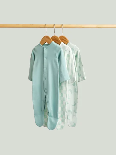mothercare Bộ 3 áo liền quần bé trai