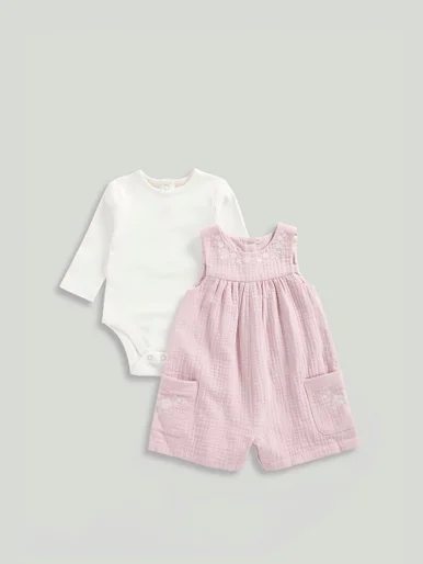 mothercare Bộ 2 áo liền quần bé gái