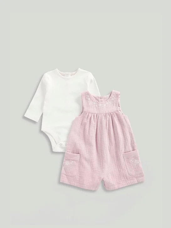 mothercare Bộ 2 áo liền quần bé gái