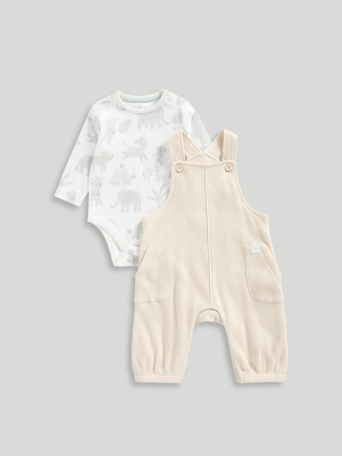 mothercare Bộ 2 - áo liền quần, yếm cho bé