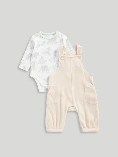 mothercare Bộ 2 - áo liền quần, yếm cho bé